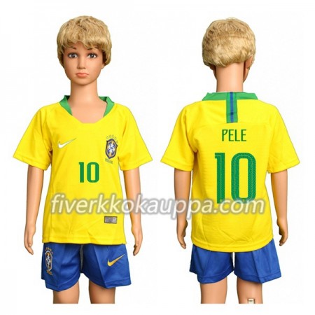 Jalkapallo Pelipaidat/Peliasut Brasilia Pele 10 Lasten Kotipelipaita World Cup 2018 Jalkapallo Pelipaidat/Peliasut Brasilia Pele 10 Lasten Kotipelipaita World Cup 2018
